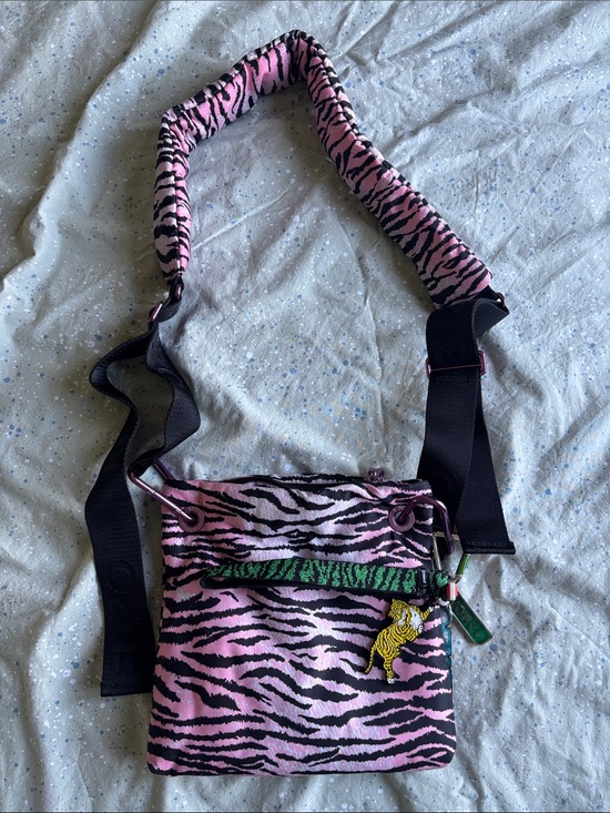 Kenzo Handbags - Kenzo for HM Pink Zebra Print Crossbody Bag with charms